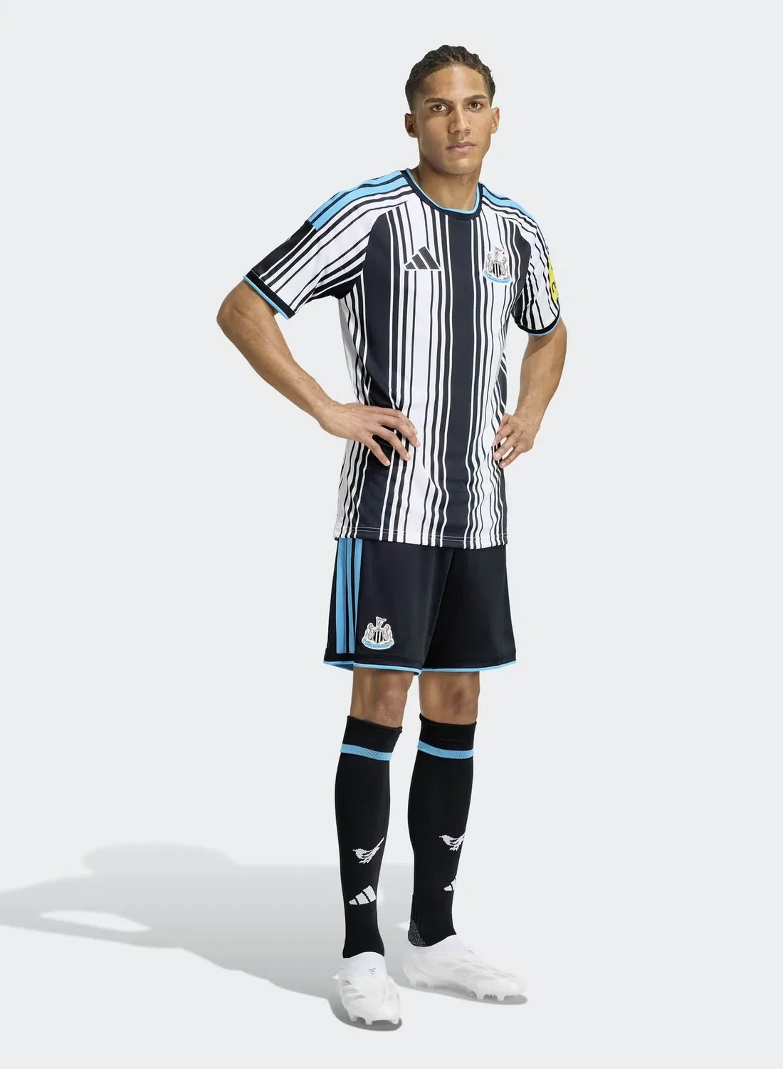 Шорты спортивные с технологией Climacool Newcastle United FC Adidas, черный — фото 3