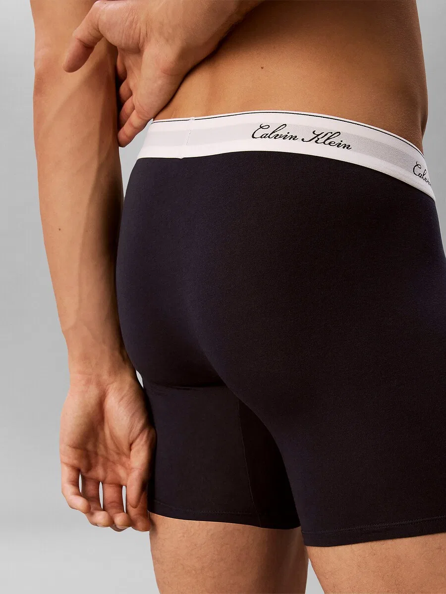 Боксерские шорты Calvin Klein в темно-синем, сером и черном цветах — фото 4