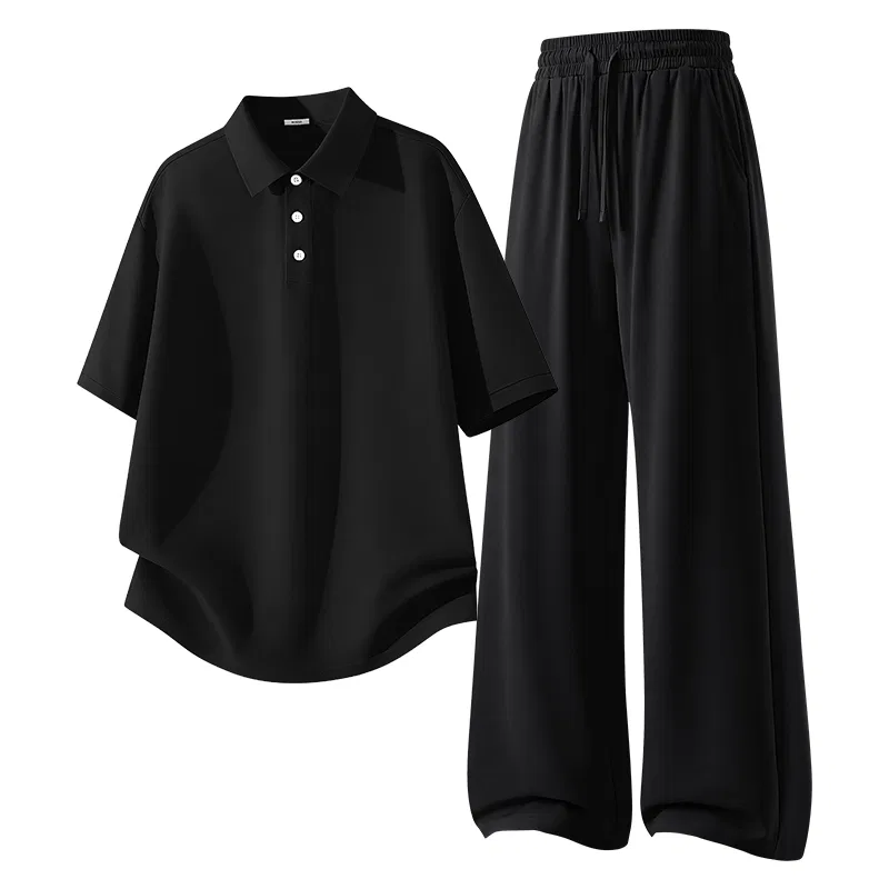 Детский комплект спортивной одежды 2 предмета MINISO, Haze Blue + Black — фото 3