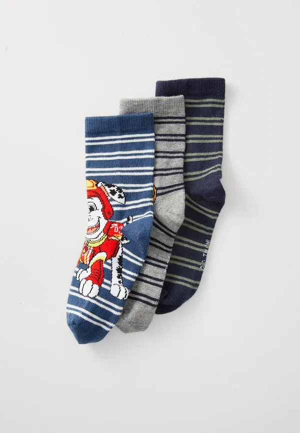 Носки 3 пары Paw Patrol Name It, Insignia Blue, Insignia Navy Blaz, Grey Melange, темно-синий/серый