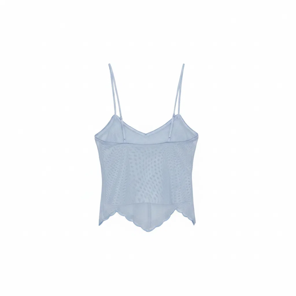 Женская майка на бретелях Light Blue ZARA, Голубой — фото 3