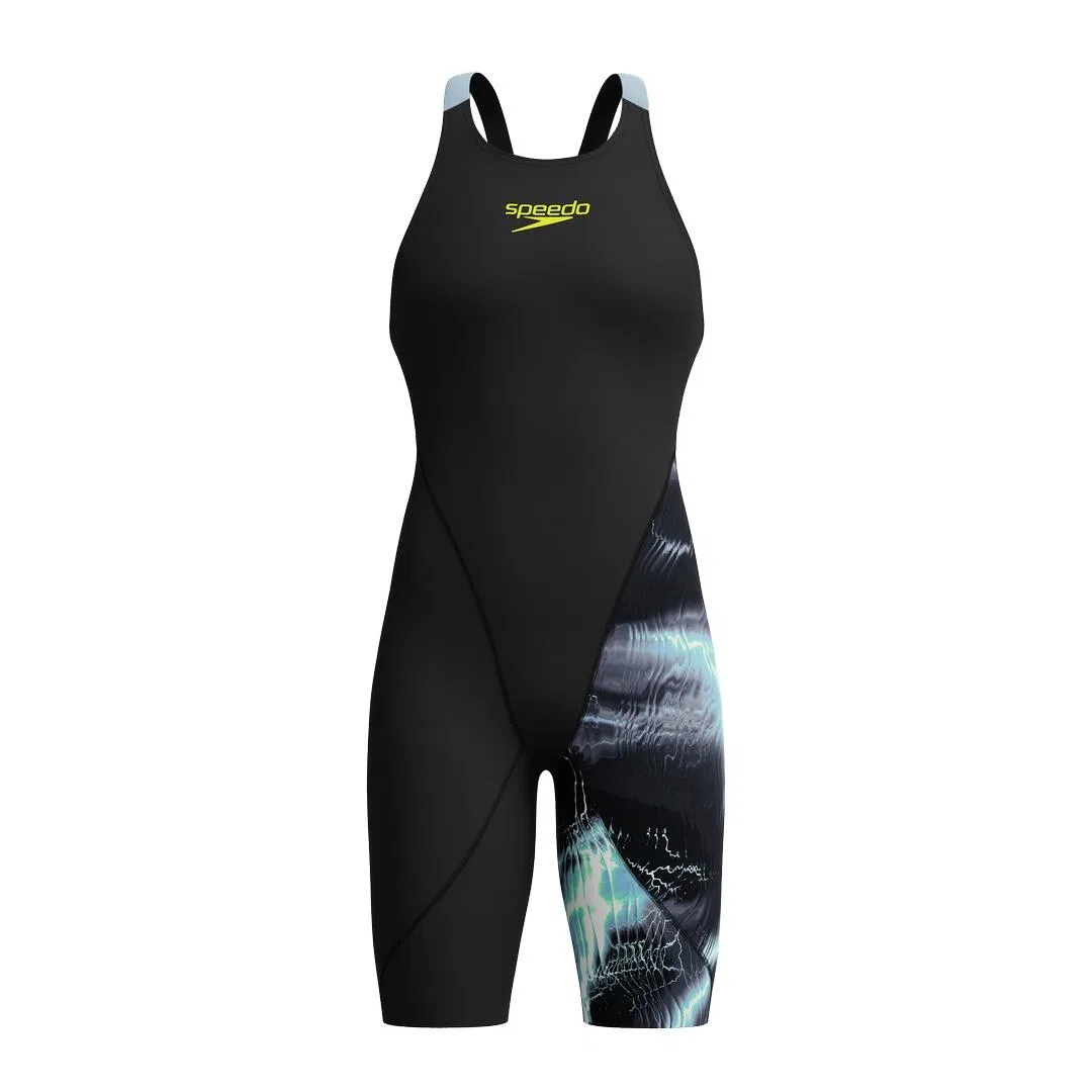 Детский стартовый купальник для девочек Speedo Ignite Fs Jr Kneeskin, Schwarz