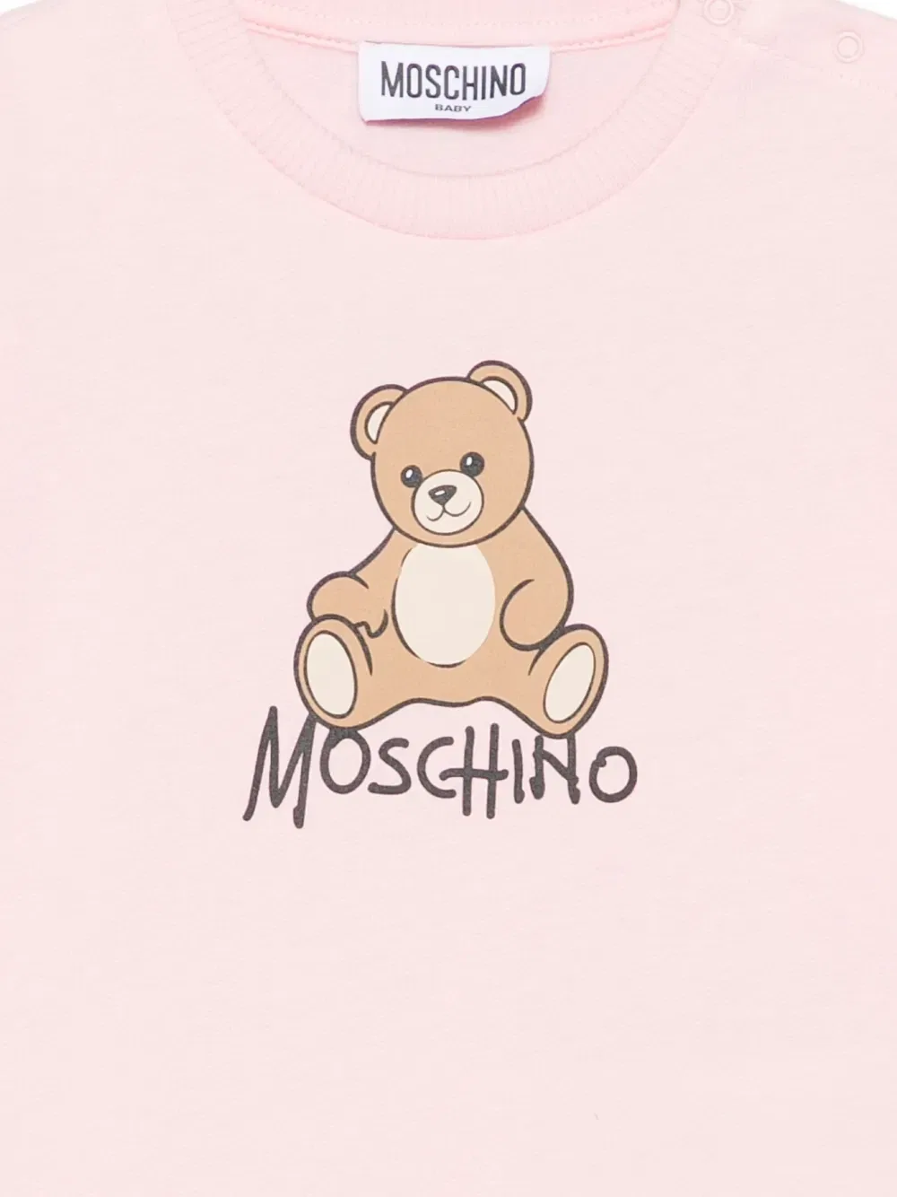 Платье с логотипом Медвежонка Тедди Moschino Kids, розовый — фото 3