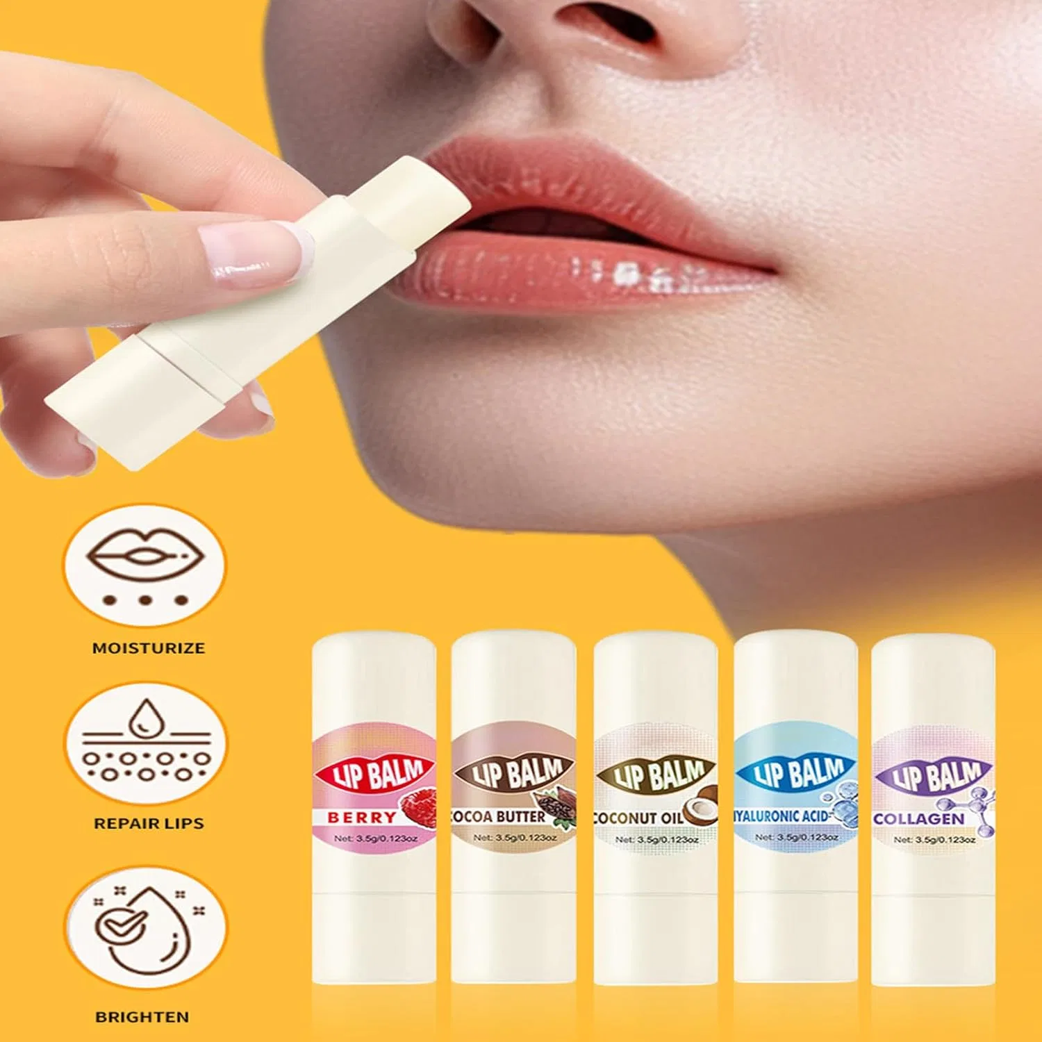 Набор бальзамов для губ 5 шт, Generisch — фото 3