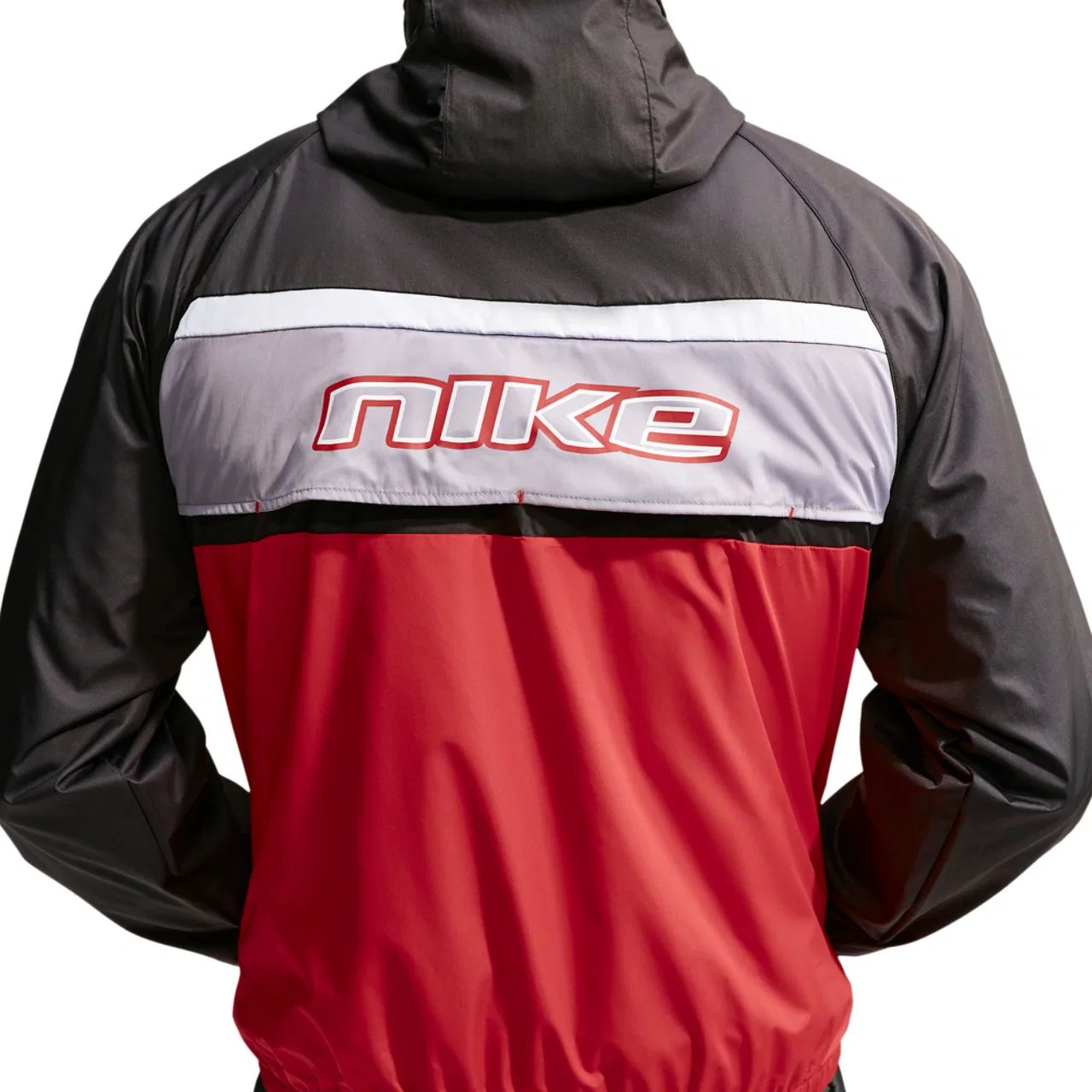 Мужская куртка с принтом Windrunner Land 26 RMX Nike, University Red Black Cement Grey — фото 2