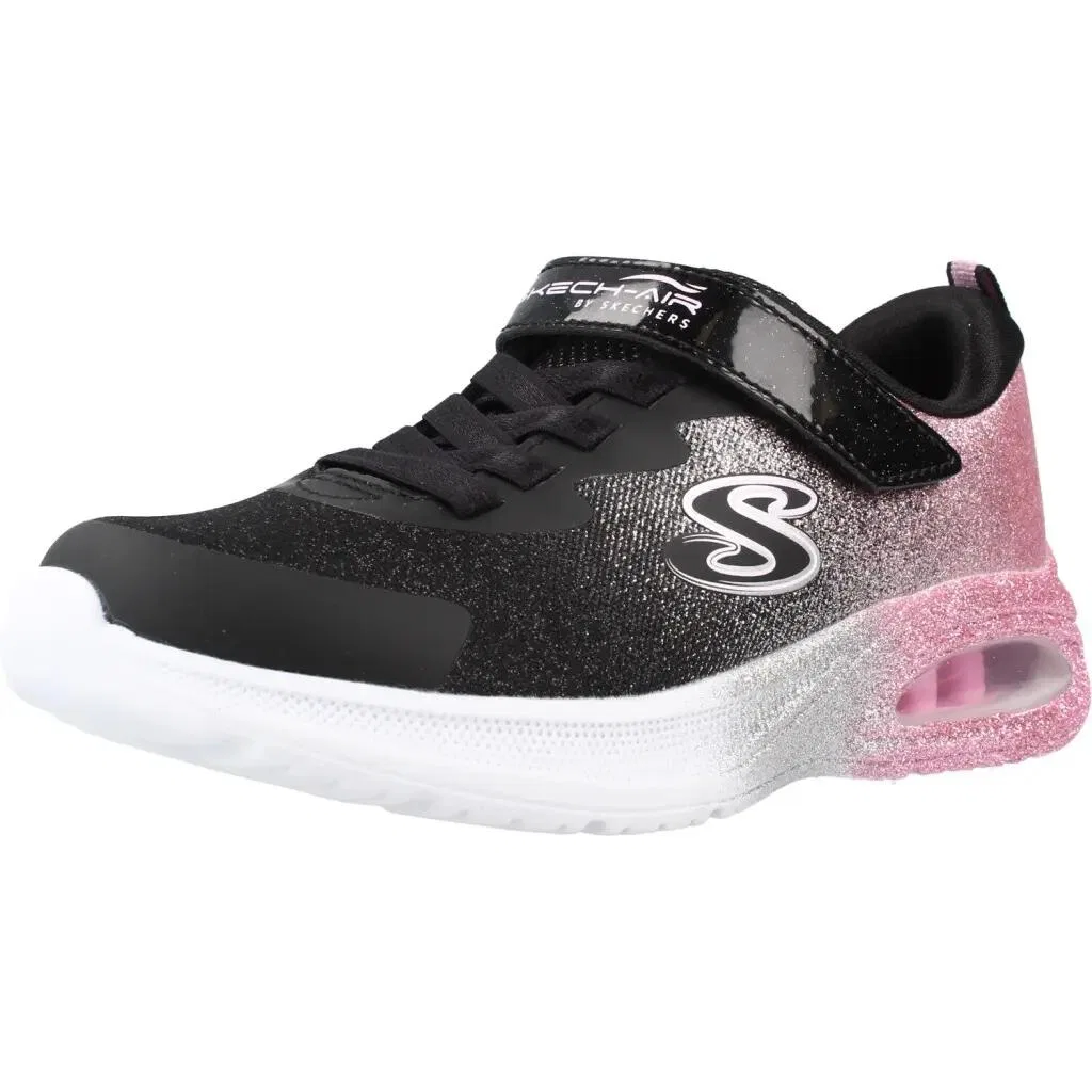Детские кроссовки для девочек с блестками Comfy Flex 3.0-Lil Stylish Skechers, Schwarz Rosa Schwarz