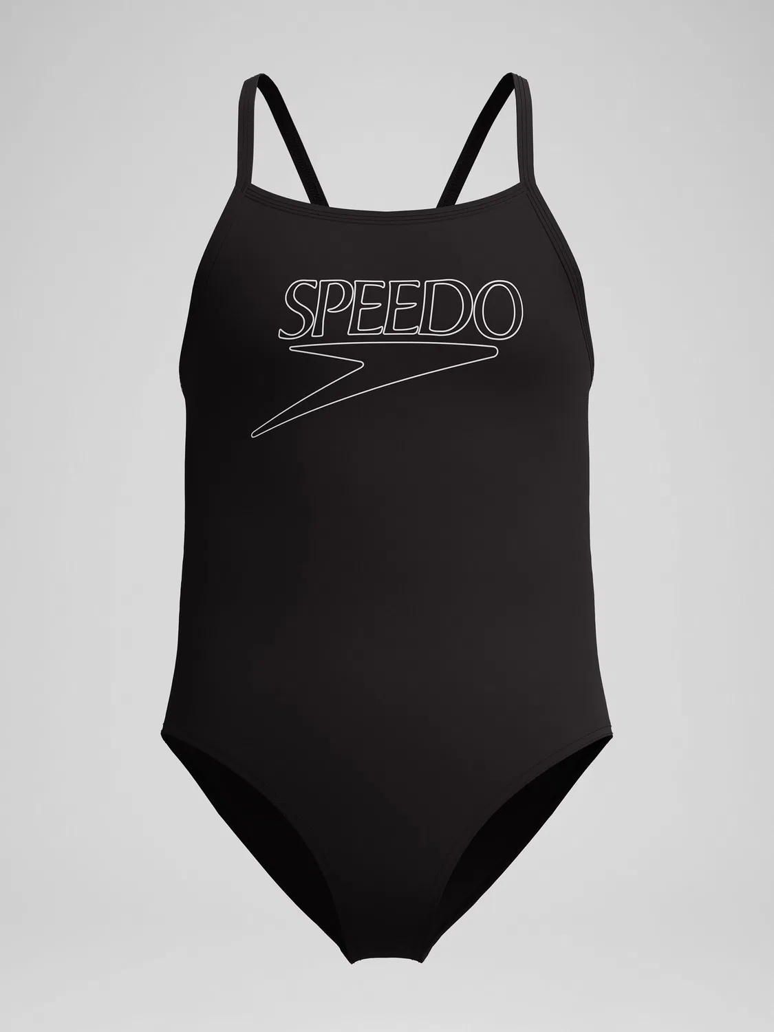 Купальник слитный с тонкими бретелями Speedo, черный