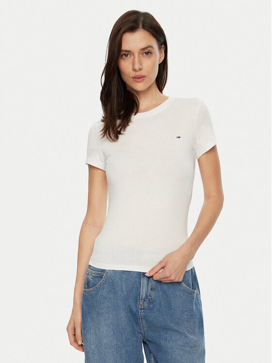 

Футболка узкого кроя Tommy Jeans, белый