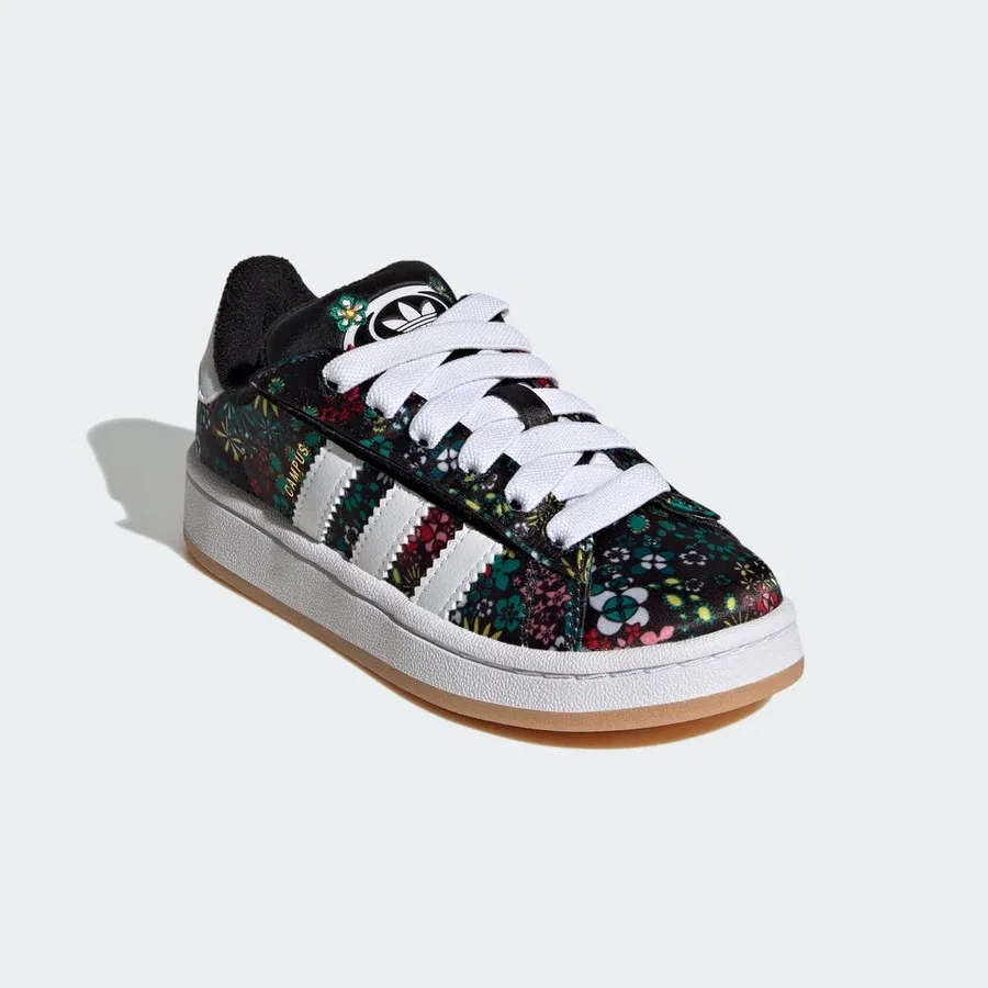 Кроссовки с эластичной шнуровкой Liberty London Campus 00S adidas, Черно-белый — фото 3