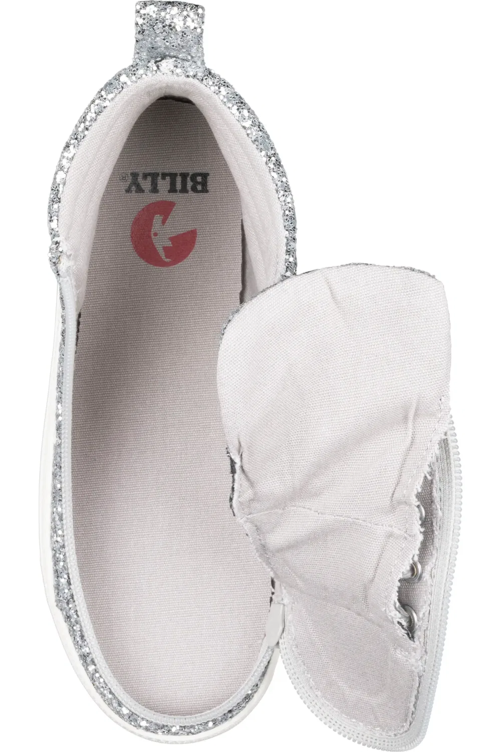 Детские кроссовки высокие на молнии Wicked Silver Glitz BILLY Footwear — фото 4