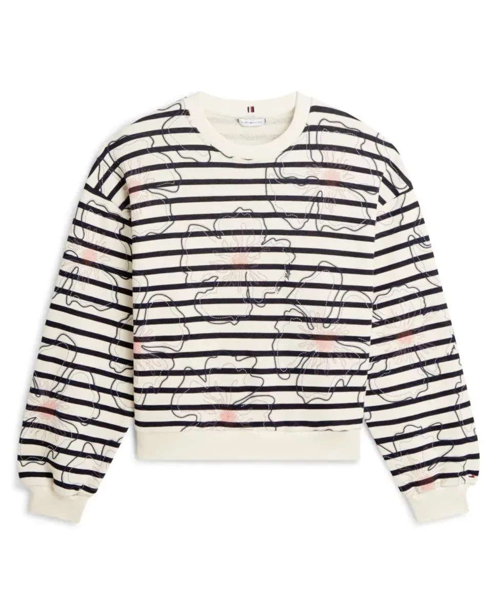 Женская свитшот из хлопка Tommy Hilfiger, Azul Marino — фото 4