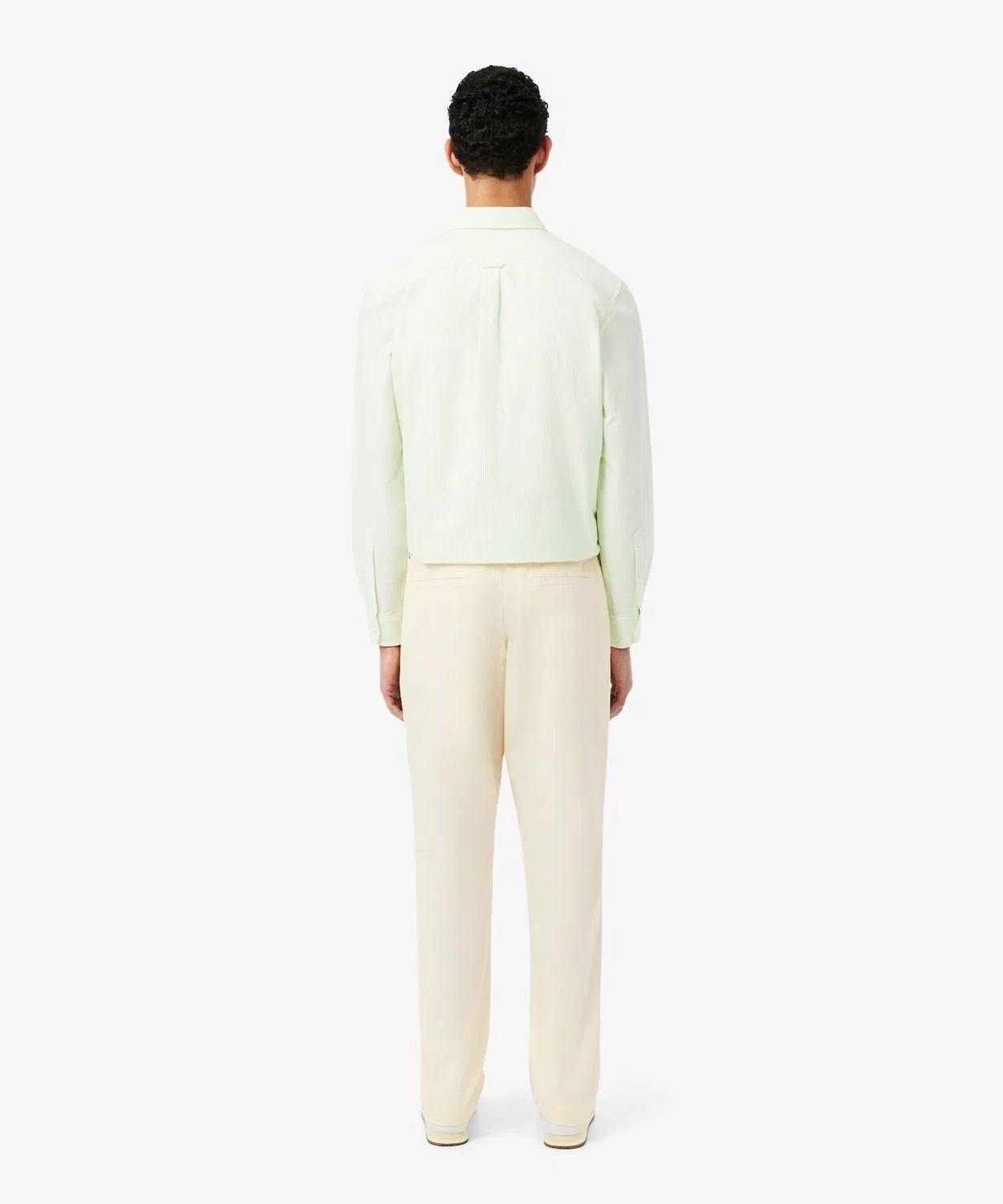 Мужские чиносы зауженные Essential Tapered LACOSTE, Off White — фото 4