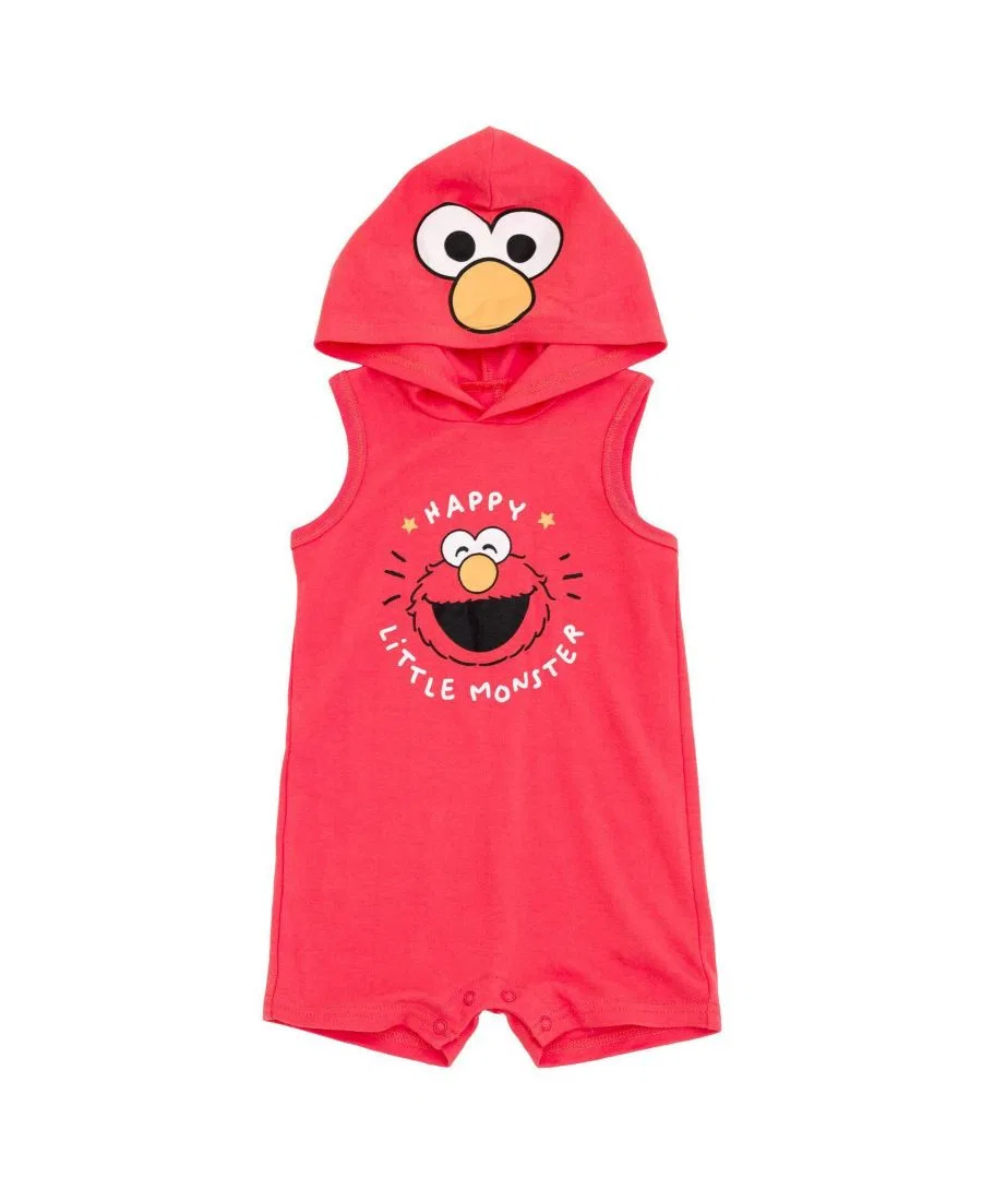 Боди-комбинезон с капюшоном без рукавов Elmo red Sesame Street