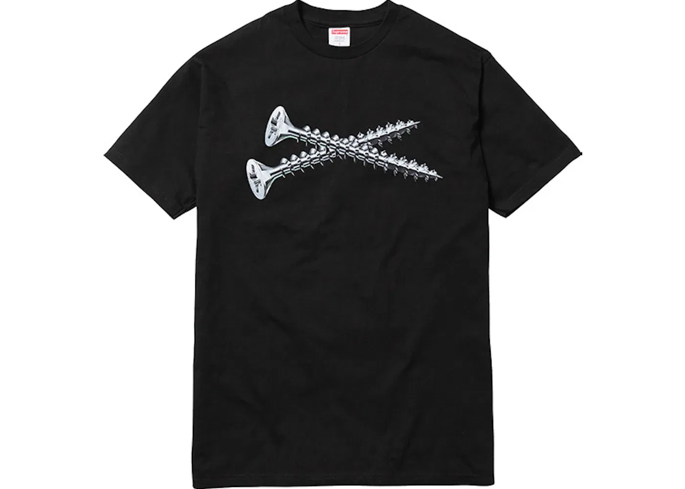 Мужская футболка с принтом Supreme Screw Tee, черный