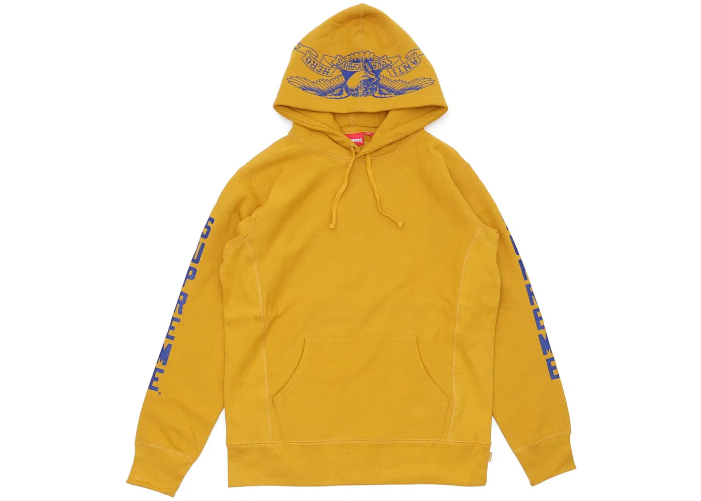 Мужской худи с принтом Supreme Antihero Hooded Sweatshirt Supreme, Mustard