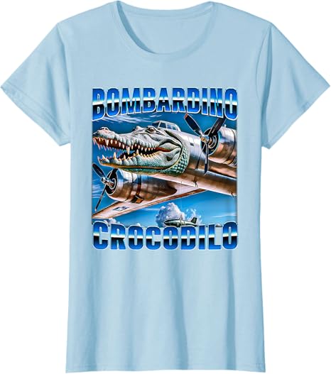 

Футболка Bombardino Crocodilo - Italian Brainrot, голубой