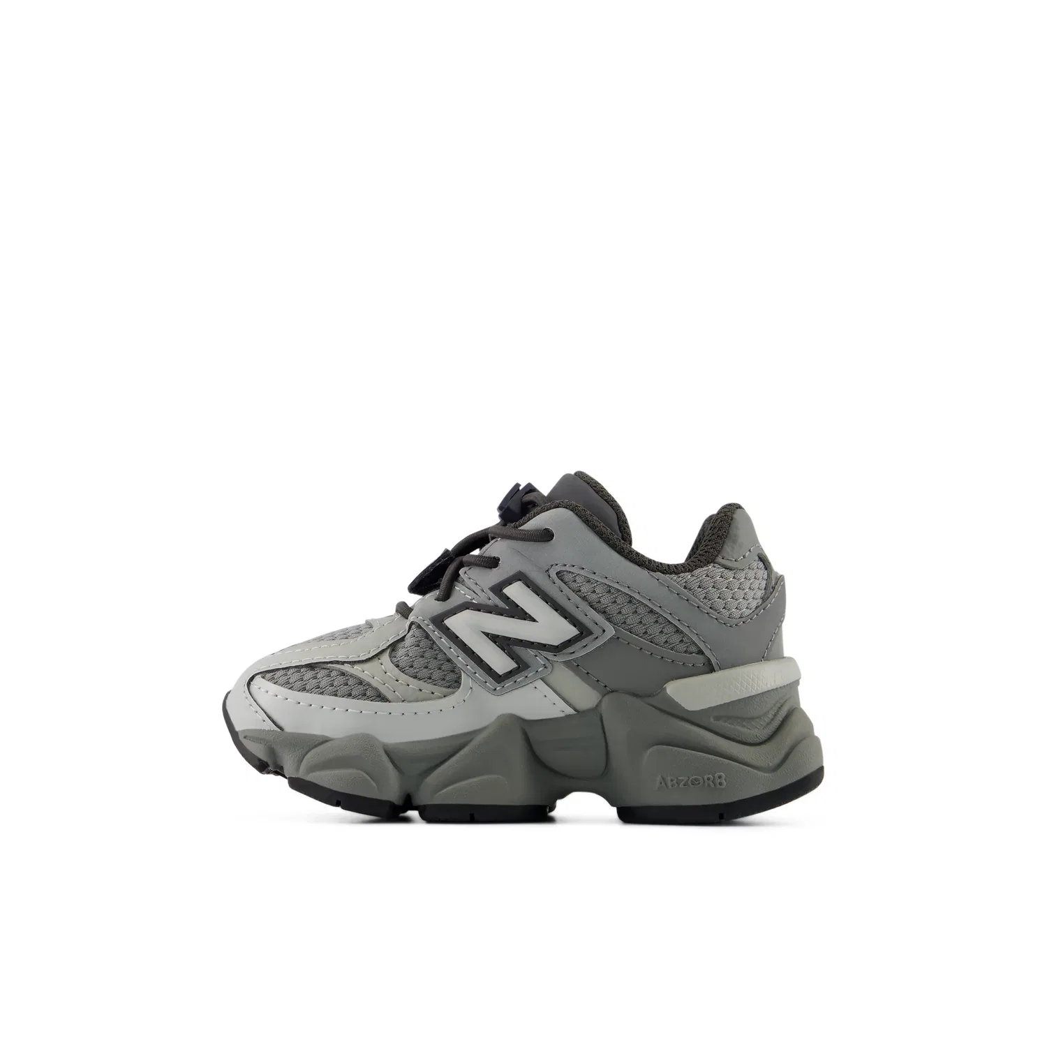 Детские кроссовки для малышей с эластичной шнуровкой 9060 New Balance, Slate Grey With Harbor Grey — фото 3