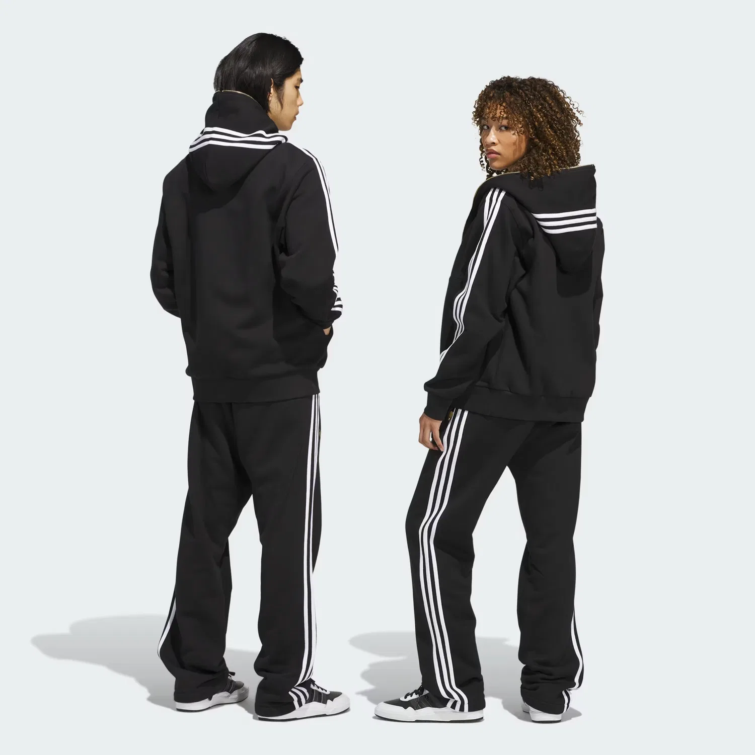 Спортивные штаны свободного кроя Tyshawn Adidas Originals, черный/белый — фото 2