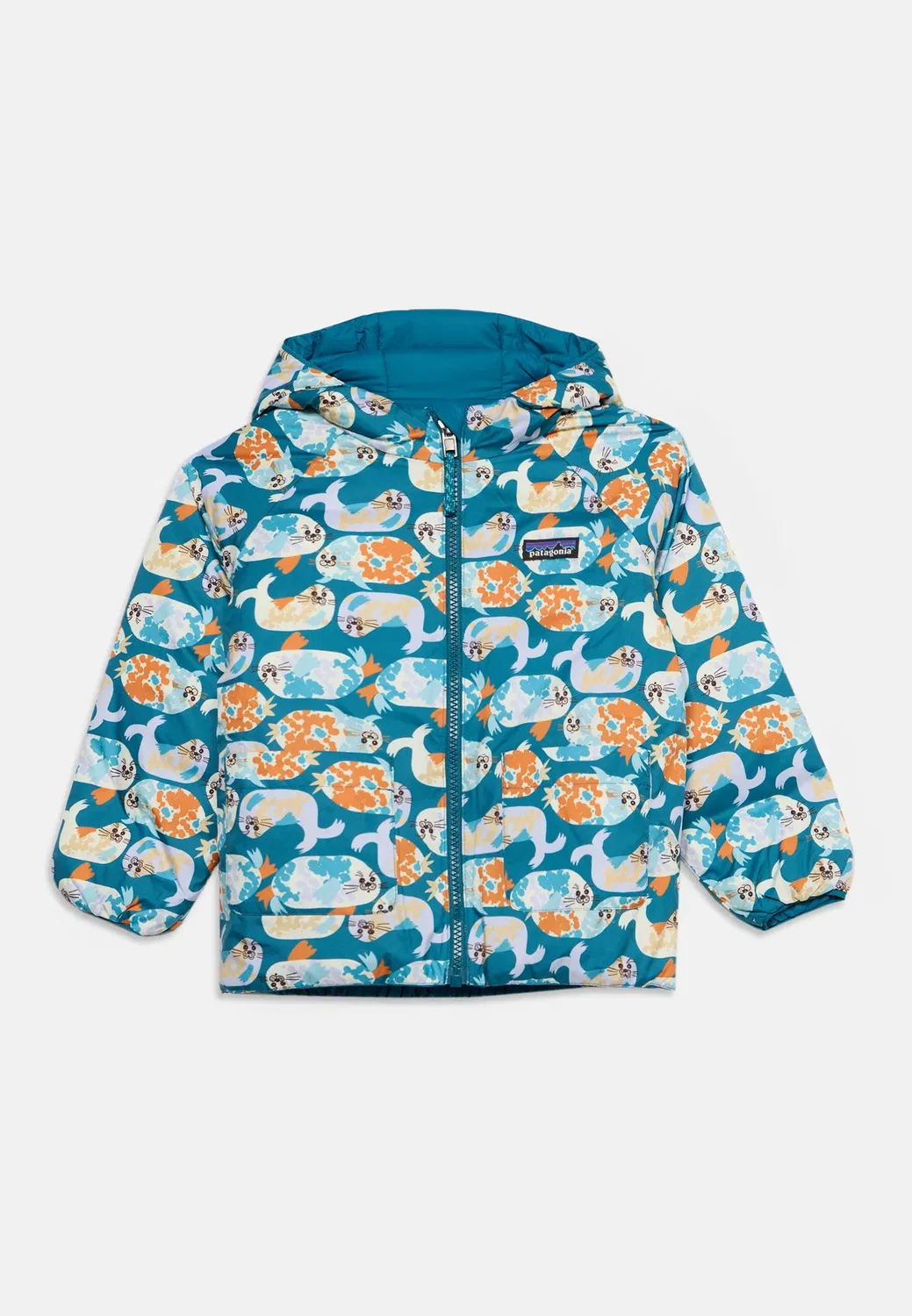 Двусторонняя толстовка с капюшоном, унисекс - пуховая куртка Patagonia, Blubby/Glacial Blue