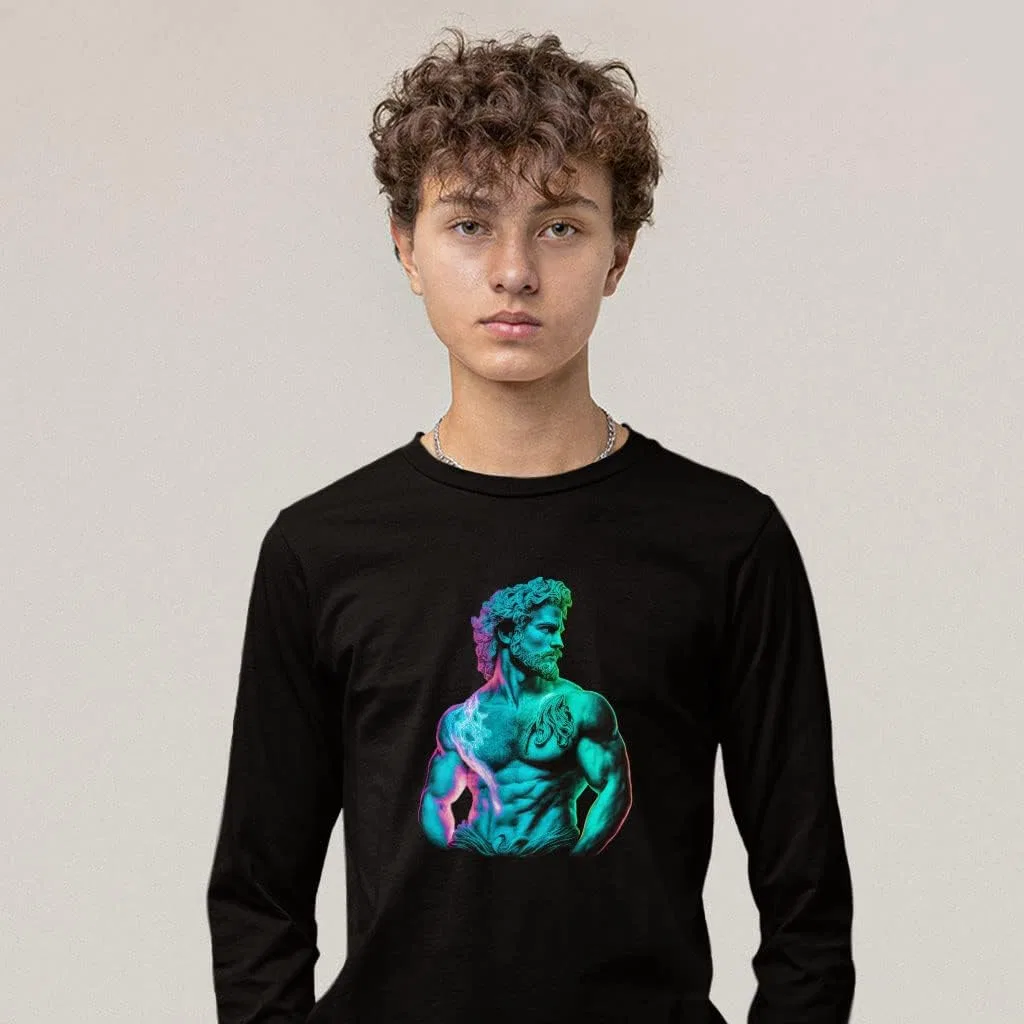 Футболка с принтом God Graphic Long Sleeve, White — фото 2