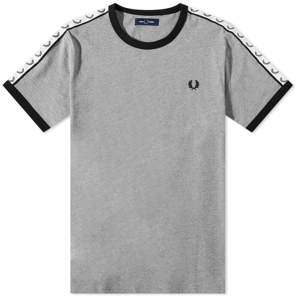 

Футболка Fred Perry Taped Ringer Tee, Серый, Футболка Fred Perry Taped Ringer Tee