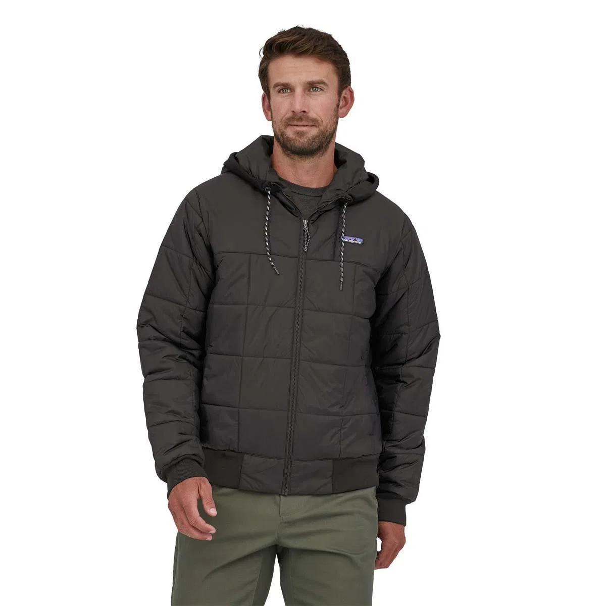 Куртка мужская стеганая с капюшоном Box Quilted Hoody Patagonia, Black
