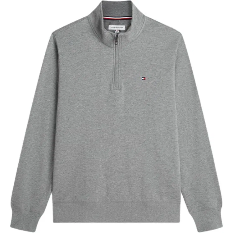 Мужской свитшот с воротником-стойкой прямого кроя Tommy Hilfiger, Gray P7D