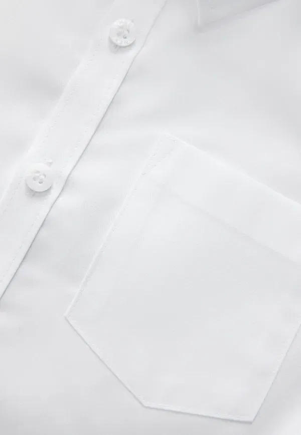 Рубашка школьная из полиэстера и хлопка Regular fit - plus fit short sleeve school shirts 2 pack, Next, белый — фото 2