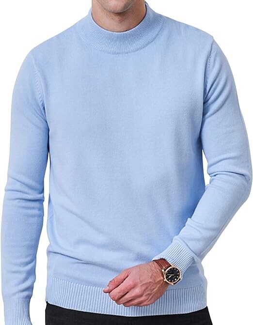 

Пуловер Stunner Men's Casual Solid Crewneck, голубой