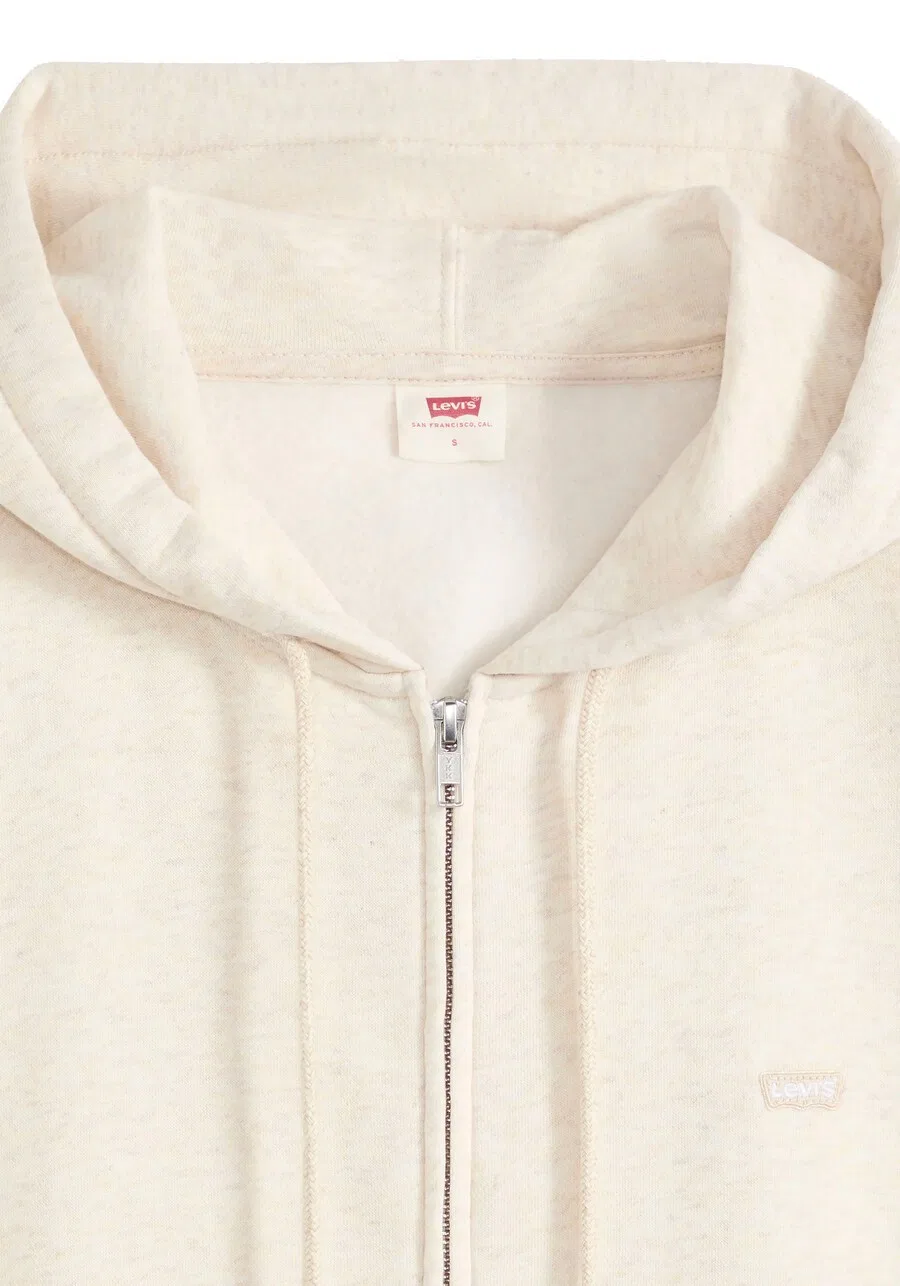 Худи на молнии LEVI'S 'Everyday' кремового цвета — фото 4