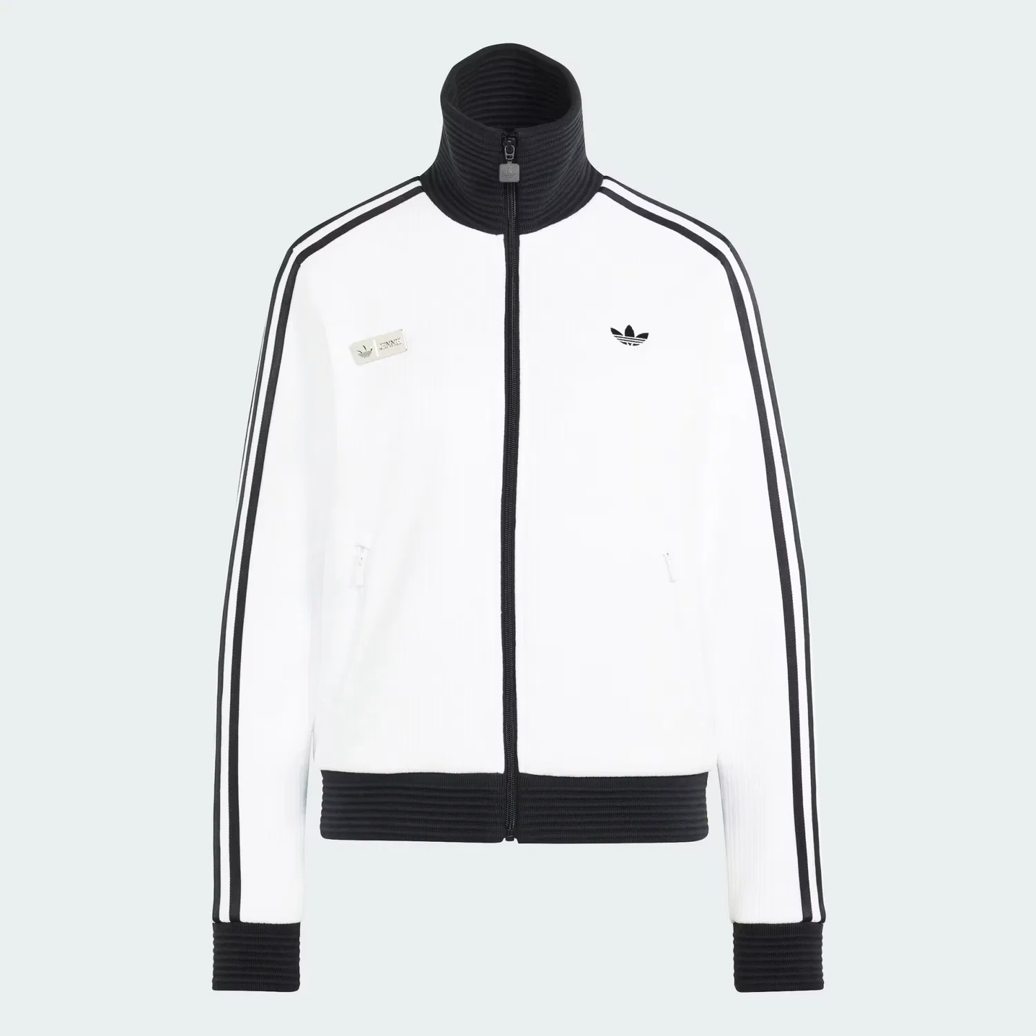 Женская спортивная куртка на молнии прямого кроя Jennie Fan OG Adidas Originals, белый — фото 3