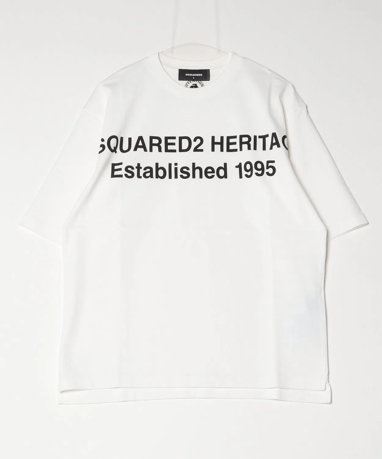 Мужская футболка свободного кроя с принтом Loose Fit Tee Lux Jersey Dsquared2 Heritage, White