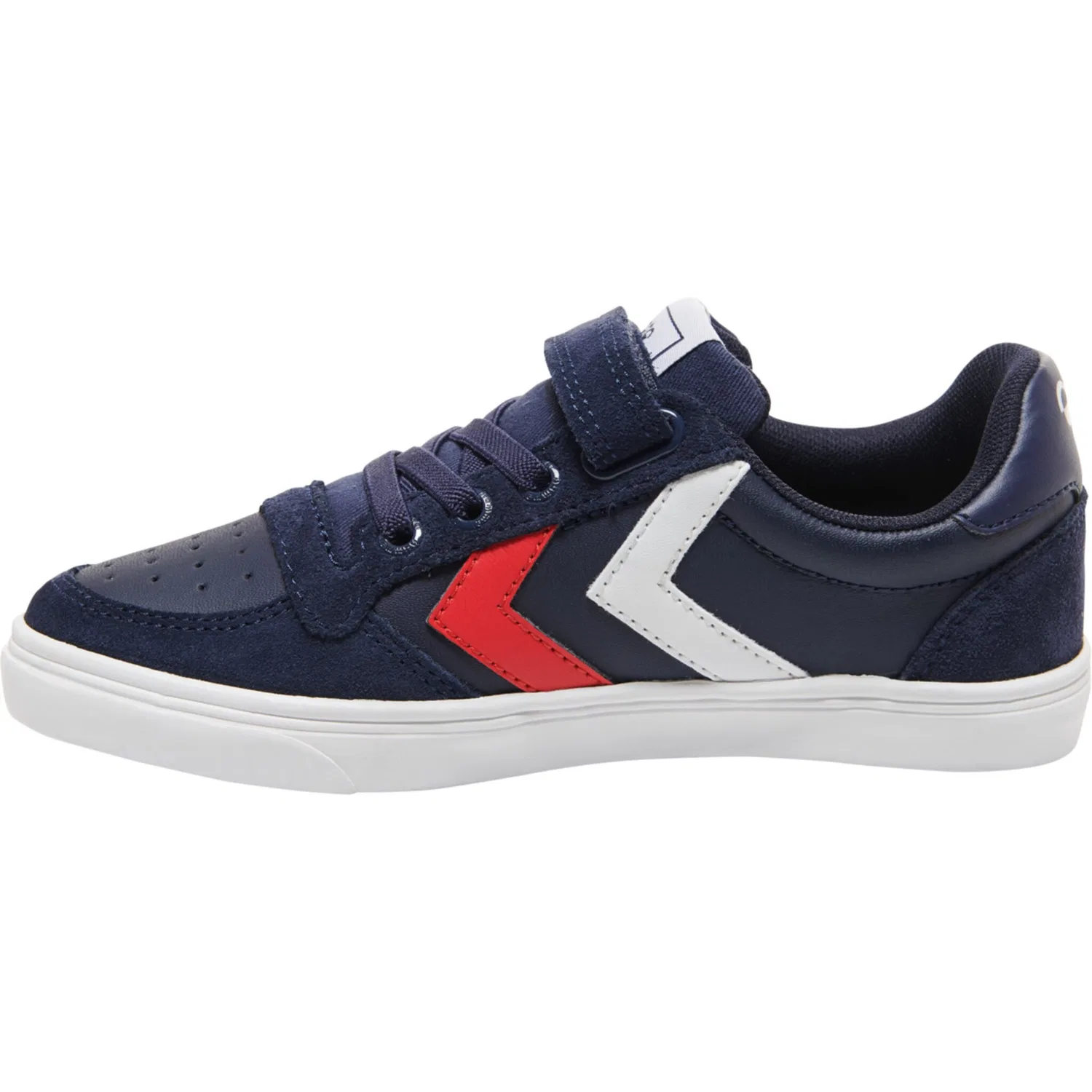 Детские кожаные кроссовки на шнуровке Hummel, Dark Blue — фото 3