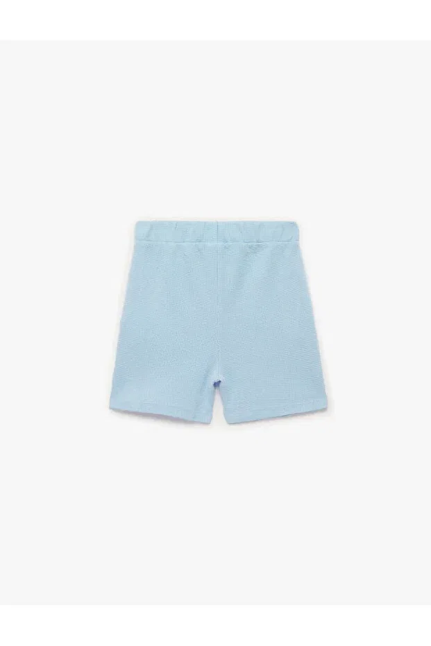 Детские шорты для мальчиков хлопковые Cotton pocket detailed blue baby boy shorts 6smb40085tk Koton, Blue — фото 4