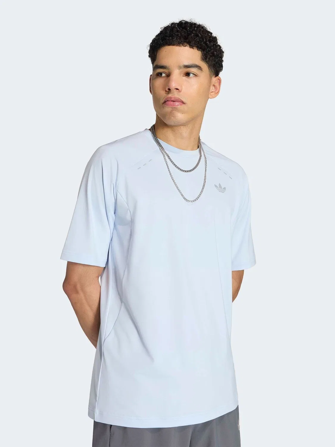 Футболка Tech Trefoil Essentials, adidas Originals, синий — фото 4