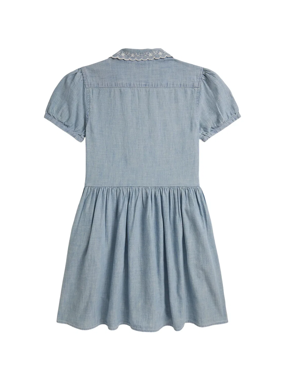 Платье с фестонами и вышивкой Polo Ralph Lauren Kids, синий — фото 2