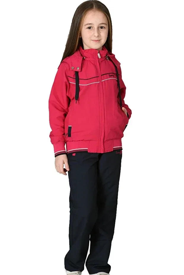 Детский спортивный костюм для девочек с капюшоном Fantasy, Fuchsia/Blue