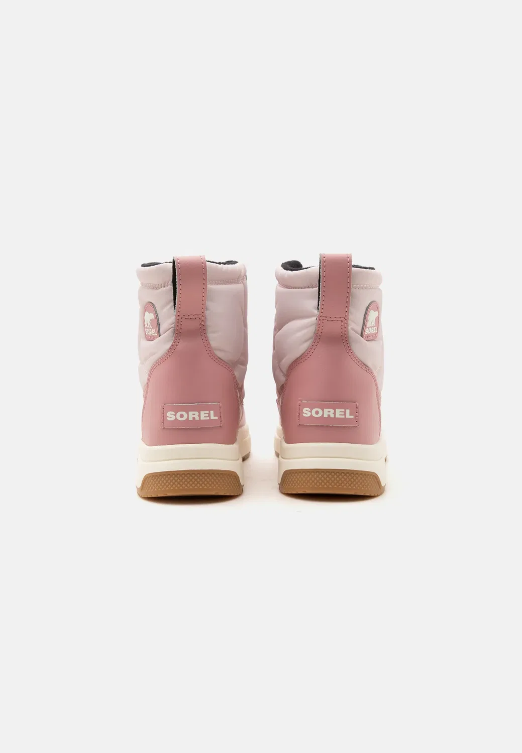 Детские унисекс ботинки Whitney III Mid WP - зимние ботинки Sorel, Pink Salt/Eraser Pink — фото 3
