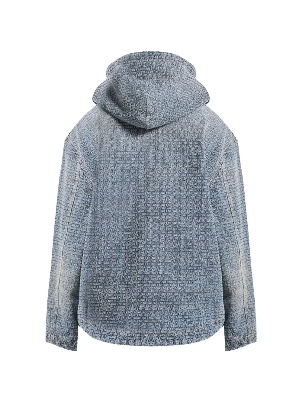 Джинсовая куртка с капюшоном и отстрочкой, темно-синяя Balenciaga — фото 2