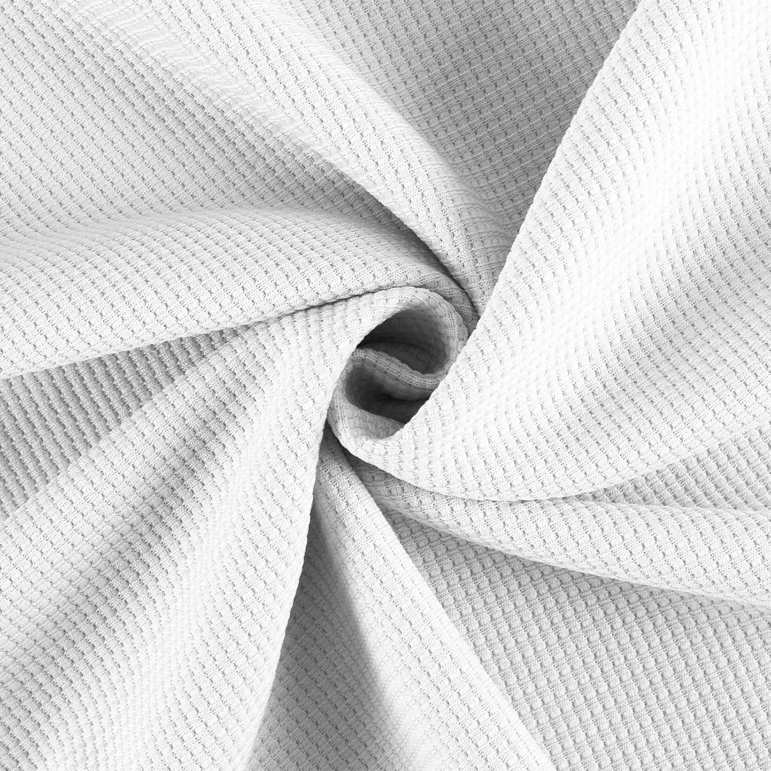 Мужская футболка с четверть-застежкой вафельного трикотажа Generic, White — фото 3