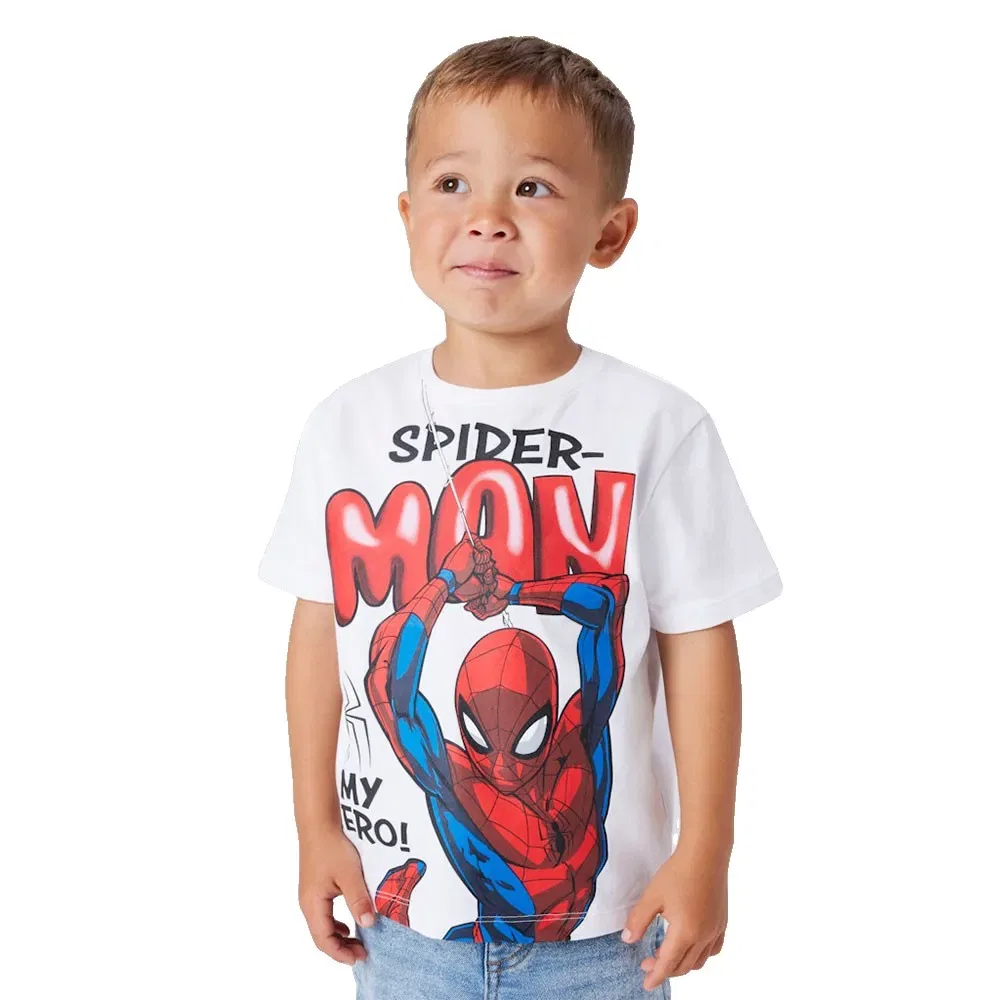 Детская футболка для мальчиков с принтом Marvin Spider Name it, White