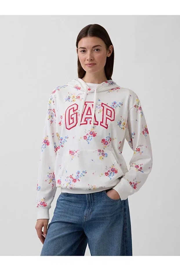 Женские свитшот с принтом Gap, White-009