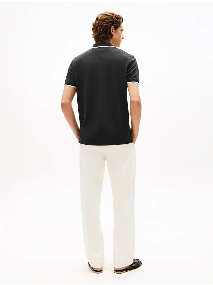 Футболка поло Regular Fit, Under Collar TOMMY HILFIGER, Black — фото 3