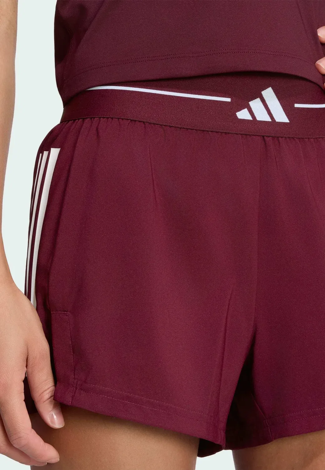 Спортивные шорты Hyperglam с тремя полосками Adidas Performance, Maroon — фото 3