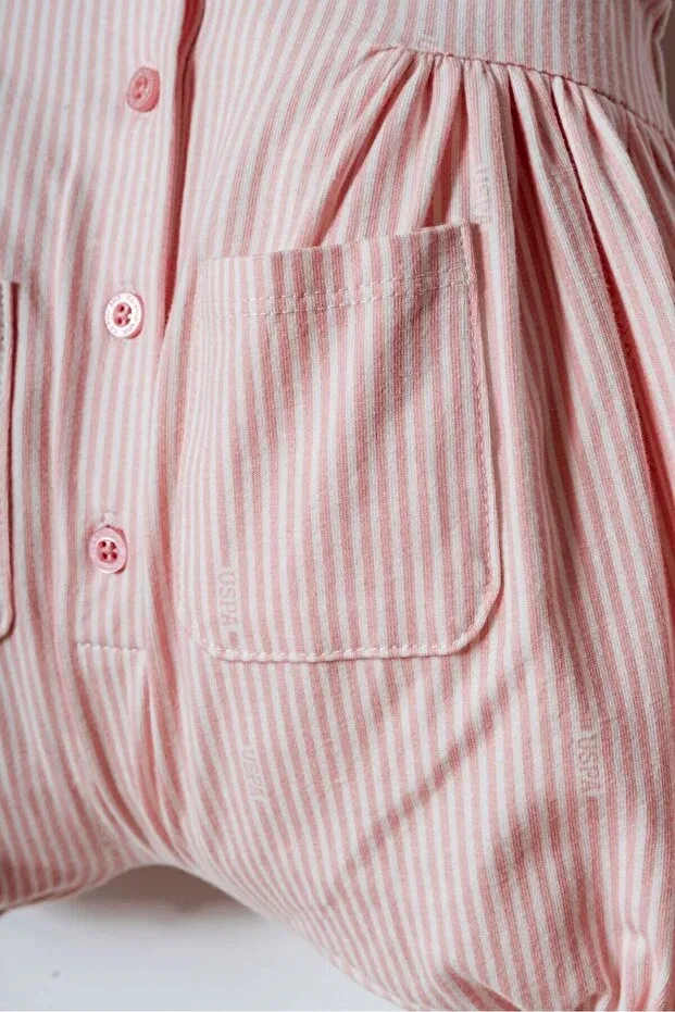 Детский комбинезон для девочек хлопковый U.S. Polo Assn., Brown — фото 3