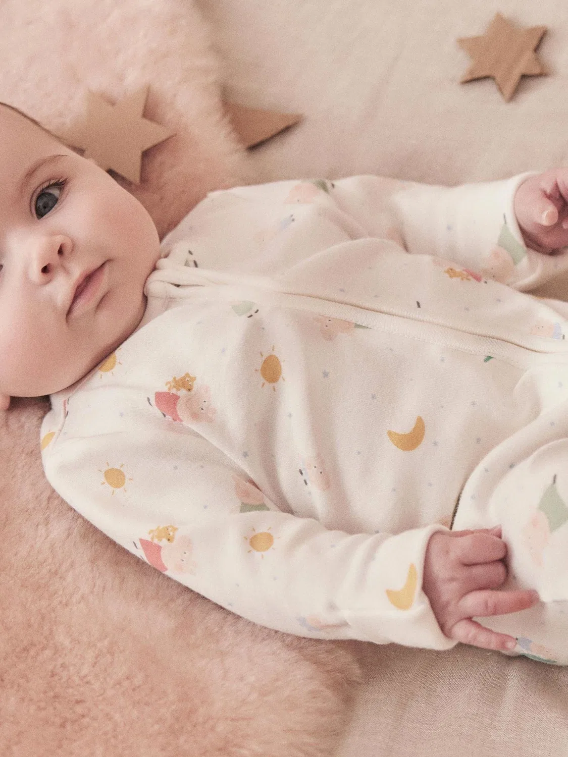 Комбинезон для сна Peppa Pig Supersoft 2 Way Zip Up Mori, белый — фото 2