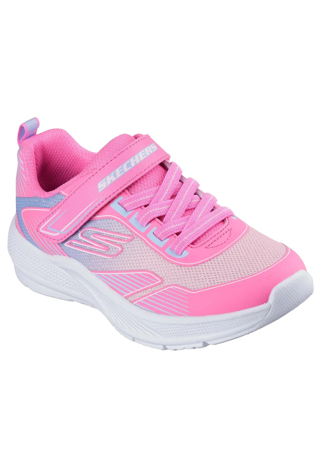 Детские кроссовки с липучками Microspec Advance-Oasis Point Skechers, Rosa Weiss Grau