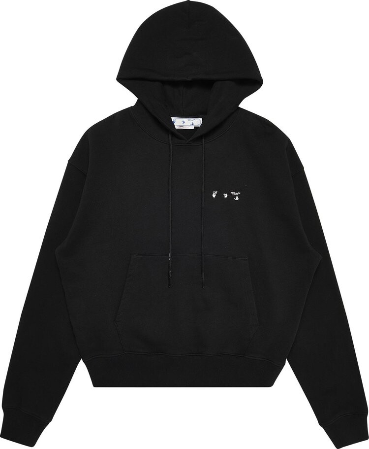 

Худи Off-White Caravag Paint Over Hoodie 'Black', черный
