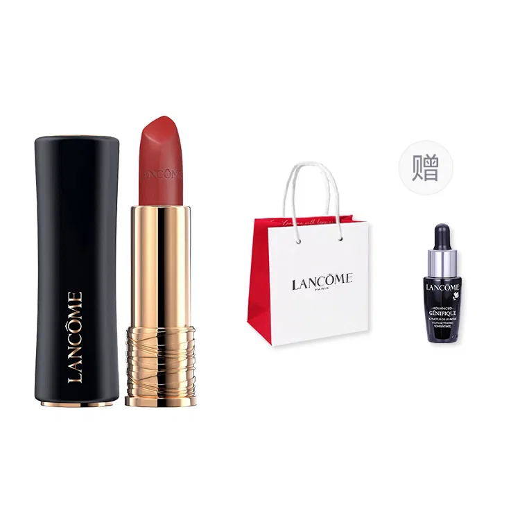 Женская губная помада с уходом LANCOME Advanced Genifique, Small Round Pendant 295+Small Black Bottle 7ml+Shopping Bag
