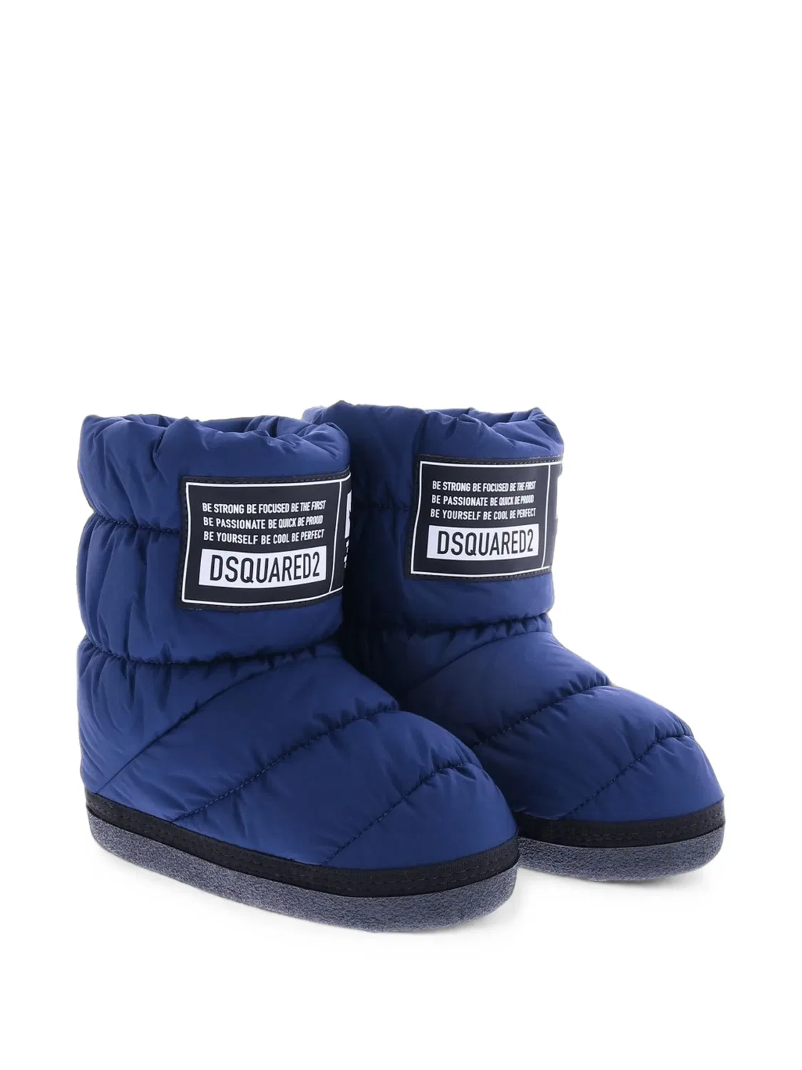 Зимние стеганые ботинки с логотипом, синие DSQUARED2, синий